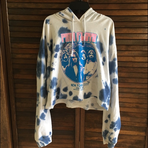 Tops - Pink Floyd concert cropped pull hoodie🤘